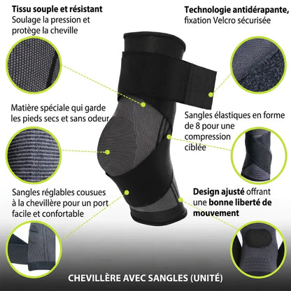 SeverX - Chevillère de soutien pour le talon et la plaque de croissance chez l’enfant