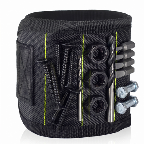 Magnetic wristband for screws